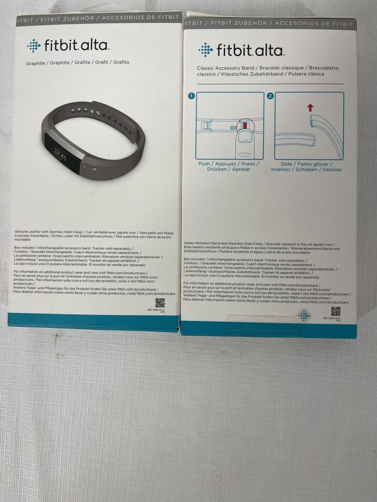 Fitbit Alta Small Black and Blue Bands-Pre Owned