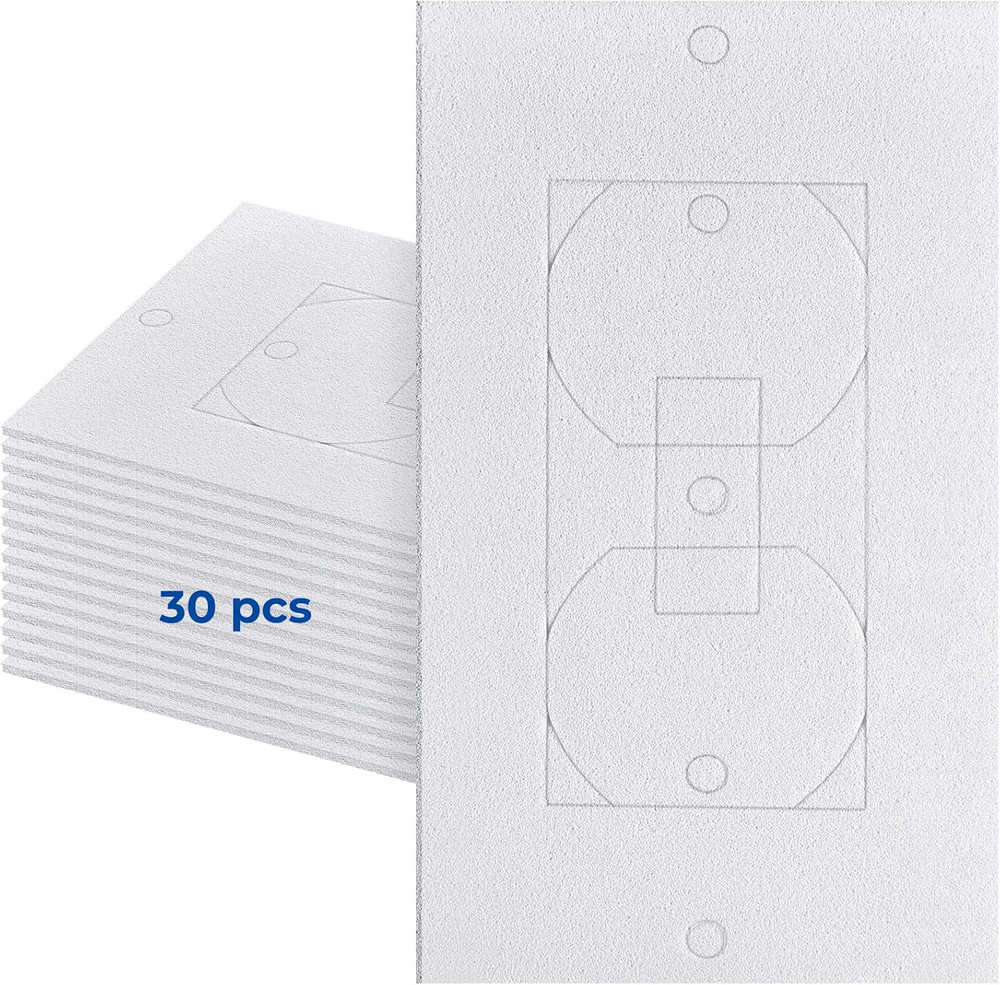 Wall Insulation Outlet Insulators Draft Sealers, 30 Pack Electrical Outlet Insul