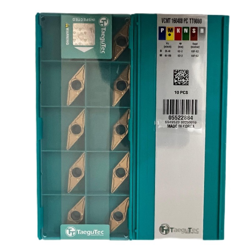 10Pcs/BOX Taegutec VCMT160408PC TT9080