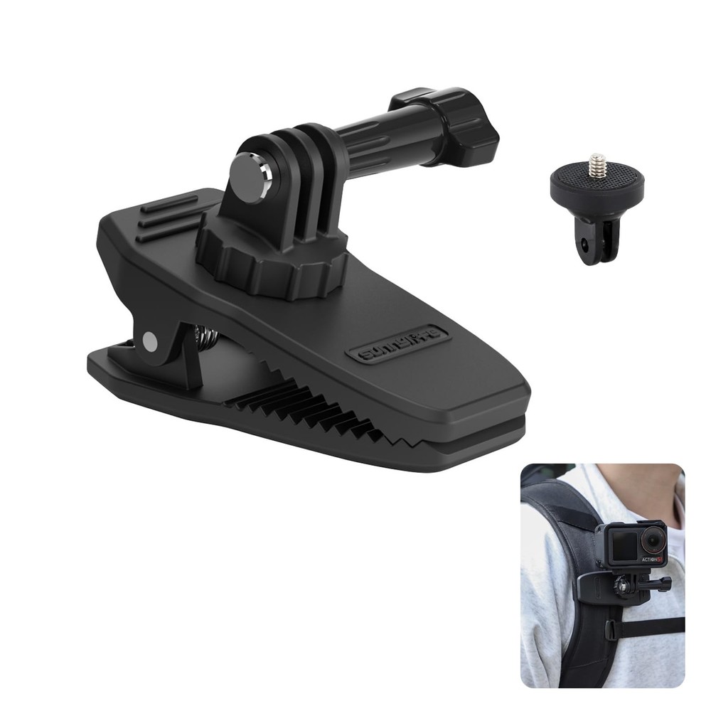 Backpack Clip Mount for DJI Osmo Action 5 Pro Accessories, with 1/4" Adapter...