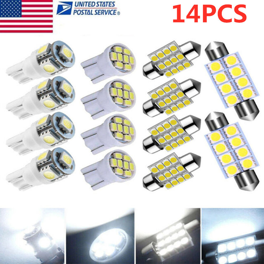 14pcs White LED Interior Lights Package Kit For 2009 - 2017 2018 RAM 1500
