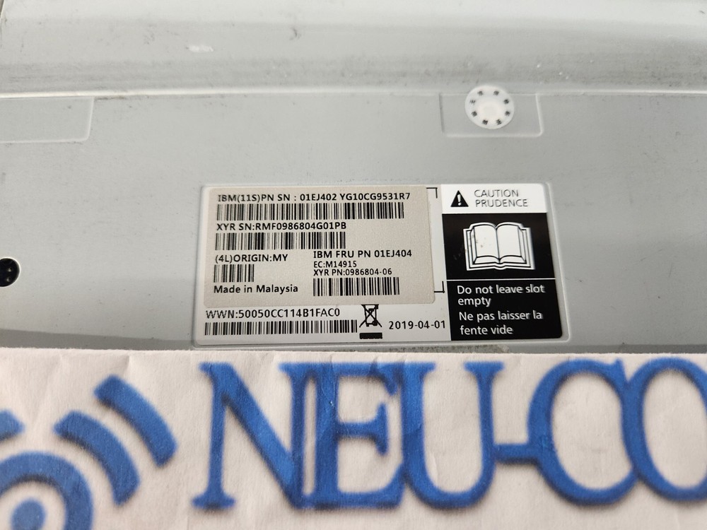 IBM 01EJ404 01EJ402 Storwize 2076-124 V7000 Node Controller