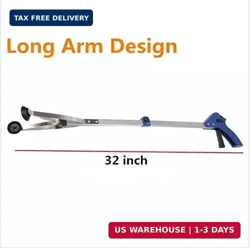 [New Version] 2 Pack Foldable Reacher Grabber Tool, Long 32" Foldable Extender G
