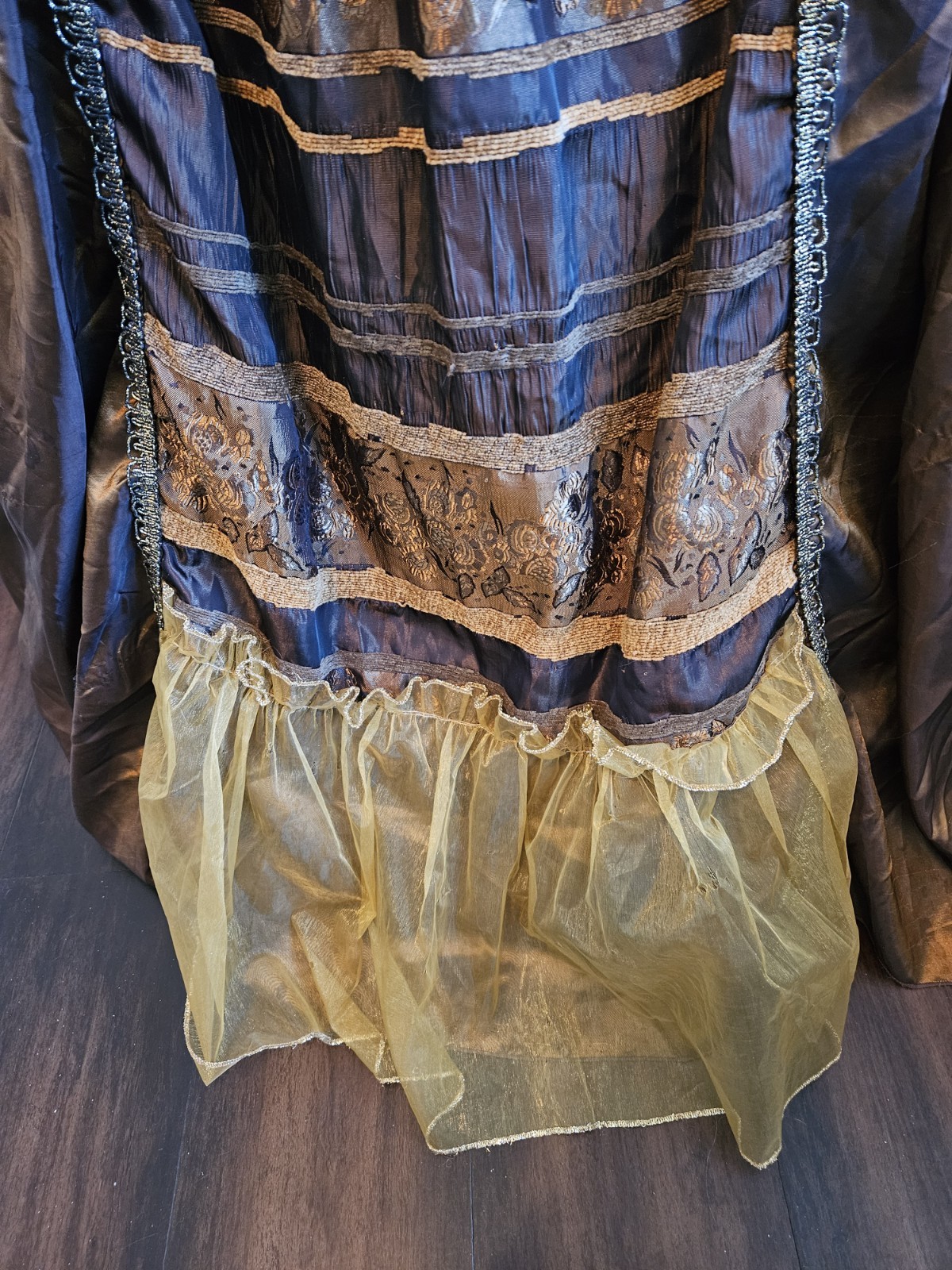 Marie Antoinette Gown Dress Rococo 18th Century rococo brown , Bust 36",colonial