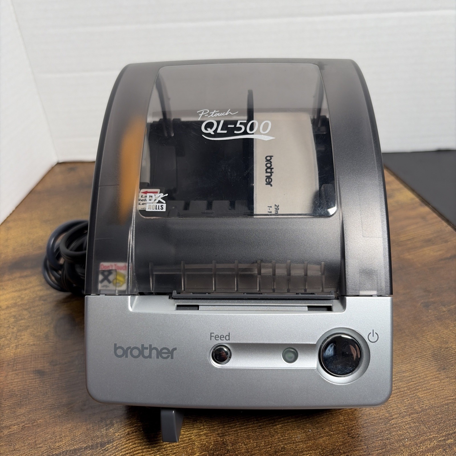 Used Brother P-TOUCH QL-500 Thermal Label Printer With Power Cable