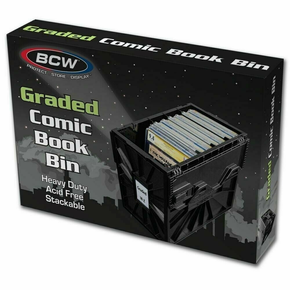 3X BCW Graded Certified Comic Book Storage Plastic Bin Stackable Box Heavy Duty