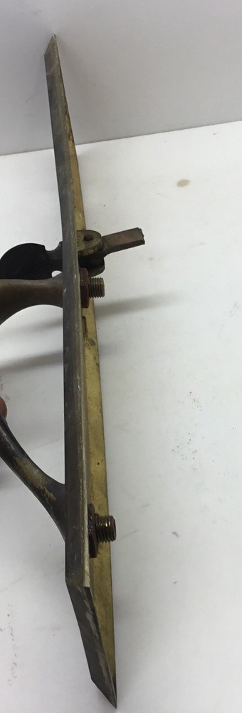 Vintage Hudson 16’’ Solid Brass/Bronze? Entry Door Pull with Thumb Latch…..[EC8]