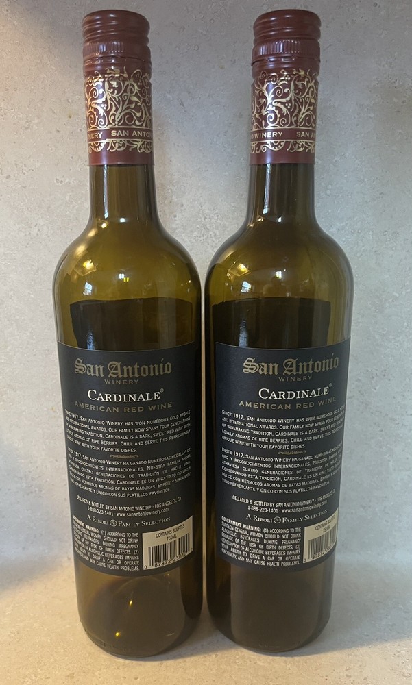 (6) San Antonio Wine Bottles - Used Empty -Dark