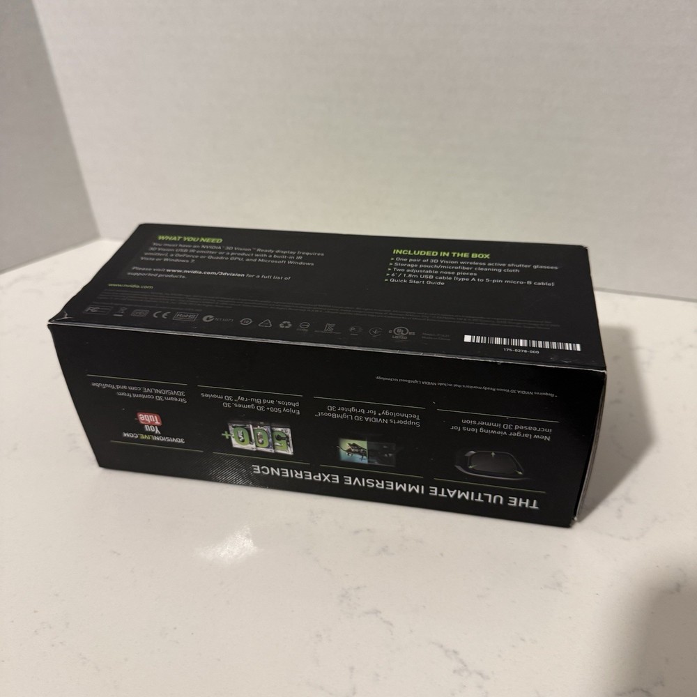 New / Sealed Nvidia 3D Vision 2 Wireless Glasses