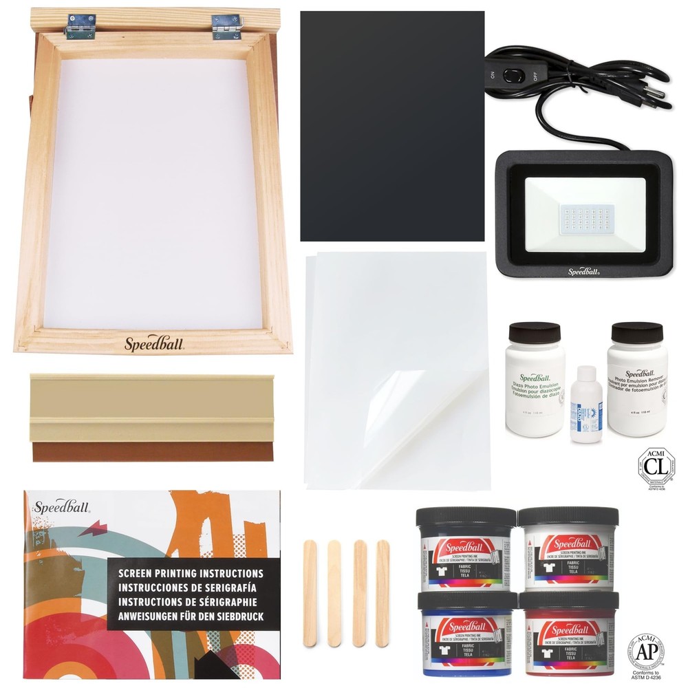 Advanced All-In-One Screen Printing Kit, Includes LED UV Exposure Lamp