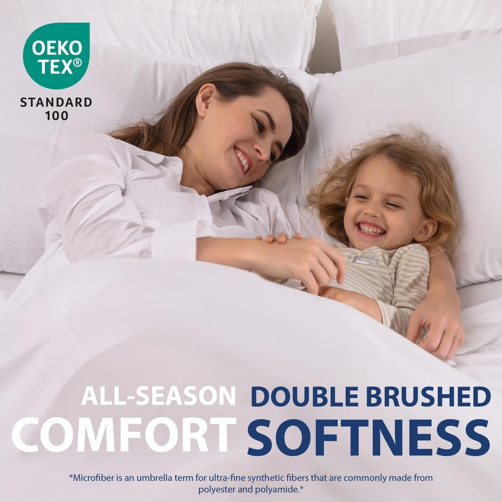 Essentials Ultra Soft Hypoallergenic Resistant Double Brushed Microfiber Bedd...