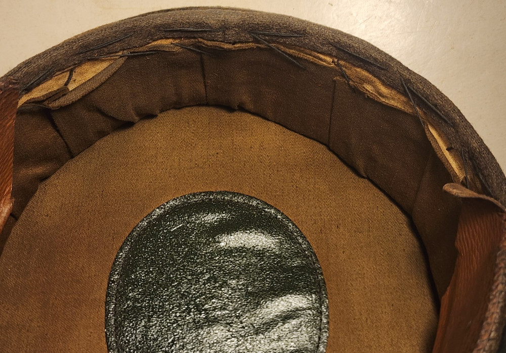 1924 HORSTMANN USMC MARINE CORPS GREEN HAT with EARLY EGA NAMED