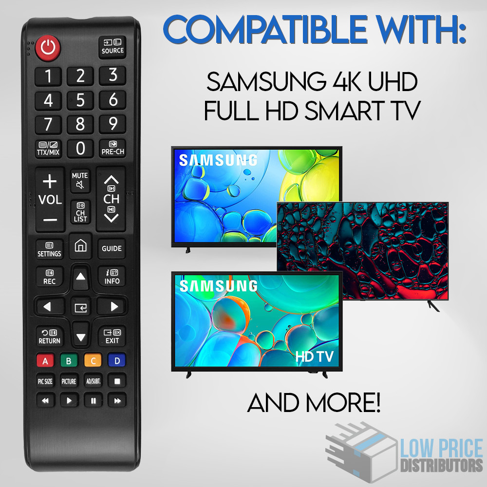 New Remote Control Replacement for Samsung Smart TVs, No Setup Required | 4K UHD