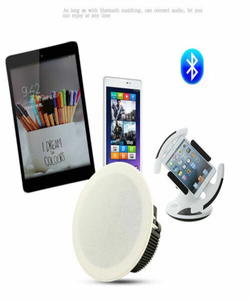Active Ceiling Speaker Wireless Bluetooth Home Bathroom Ceiling Sub Speaker US