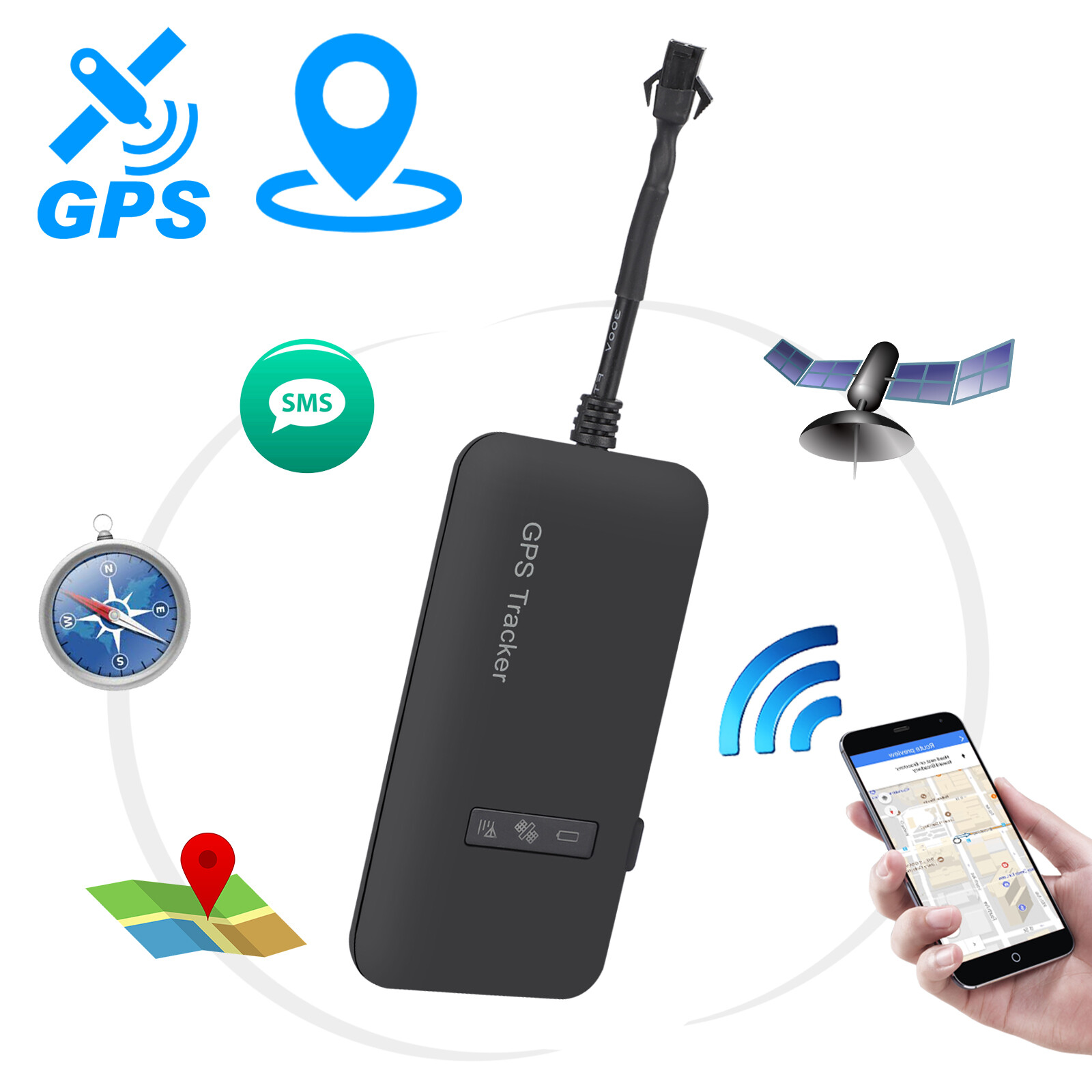 Real-time GPS Tracker Tracking Locator Device GPRS GSM Car/Motorcycle Anti Theft