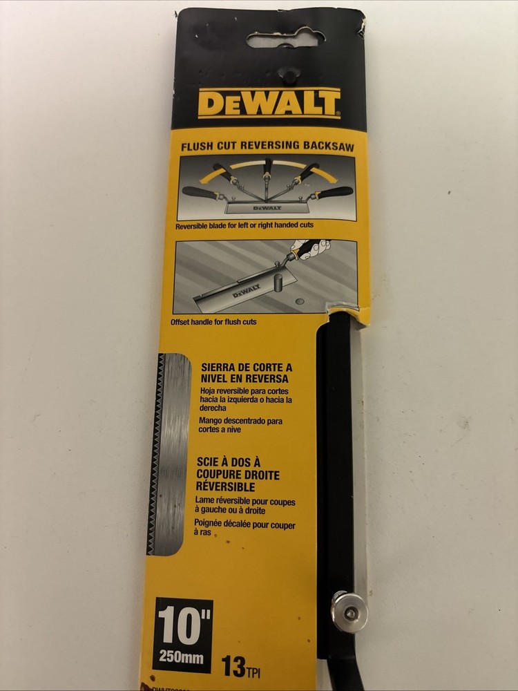 DeWalt Flush Cut Reversing Backsaw 10” w/Offset Handle DWHT 2000