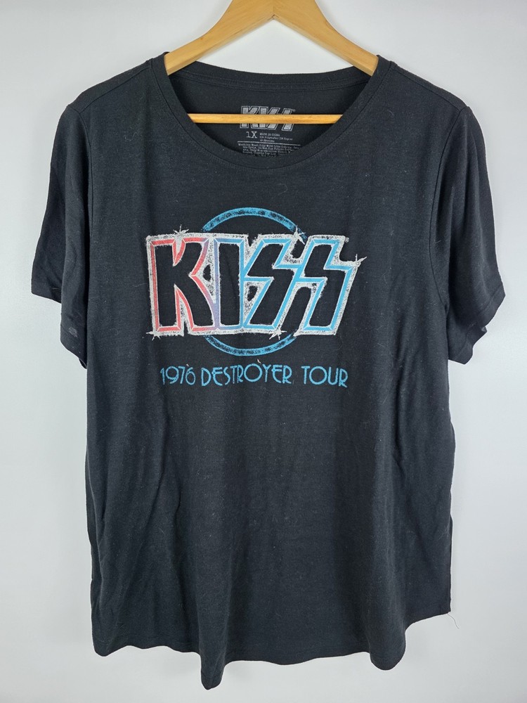 KISS 1976 WOMENS SIZE 1X - DESTROYER TOUR T SHIRT