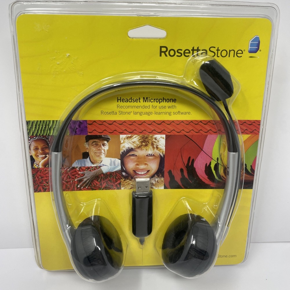 NEW Rosetta Stone Headset Microphone USB For Language Learning Software Sealed