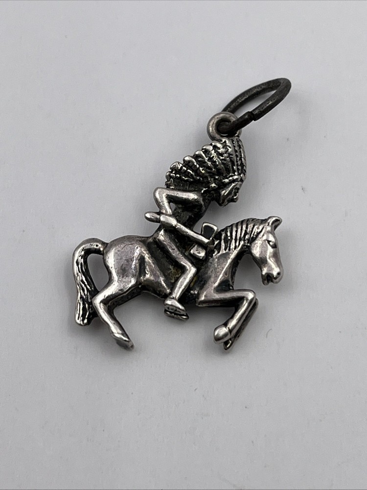 Sterling Silver Riding Apache Charm