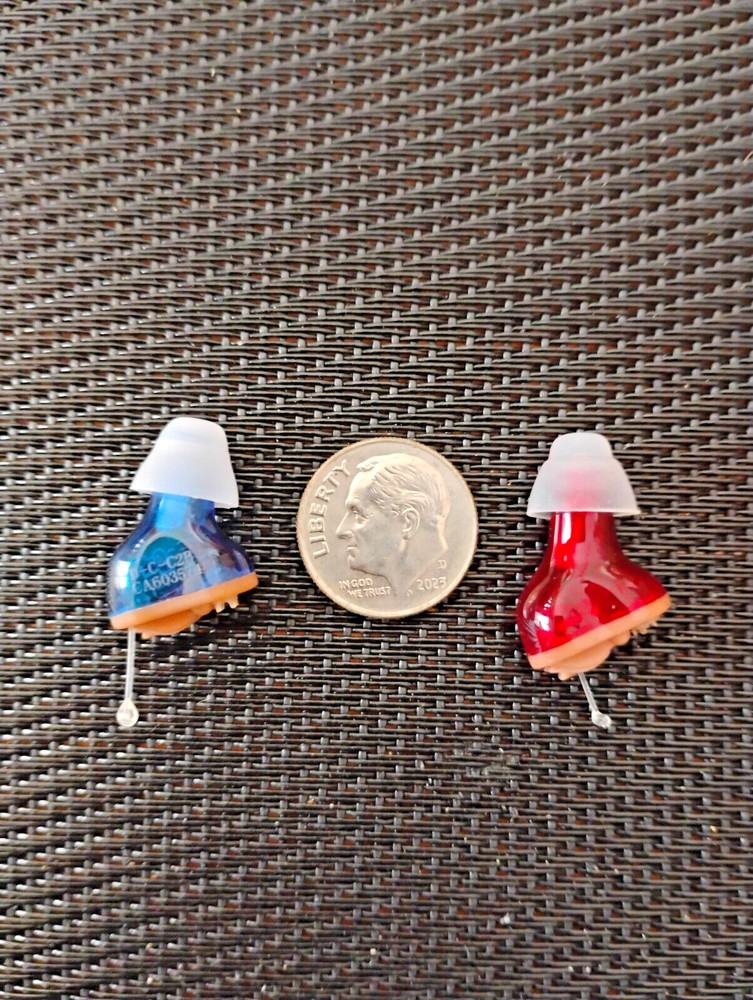 PAIR TINY IN  EAR CIC DIGITAL hearing amplifier 3 SMART PROGRAMS NO TEST NEEDED