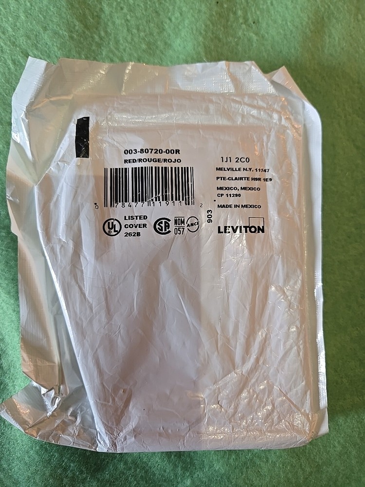 leviton 003-80720-00R Wall Plate Red
