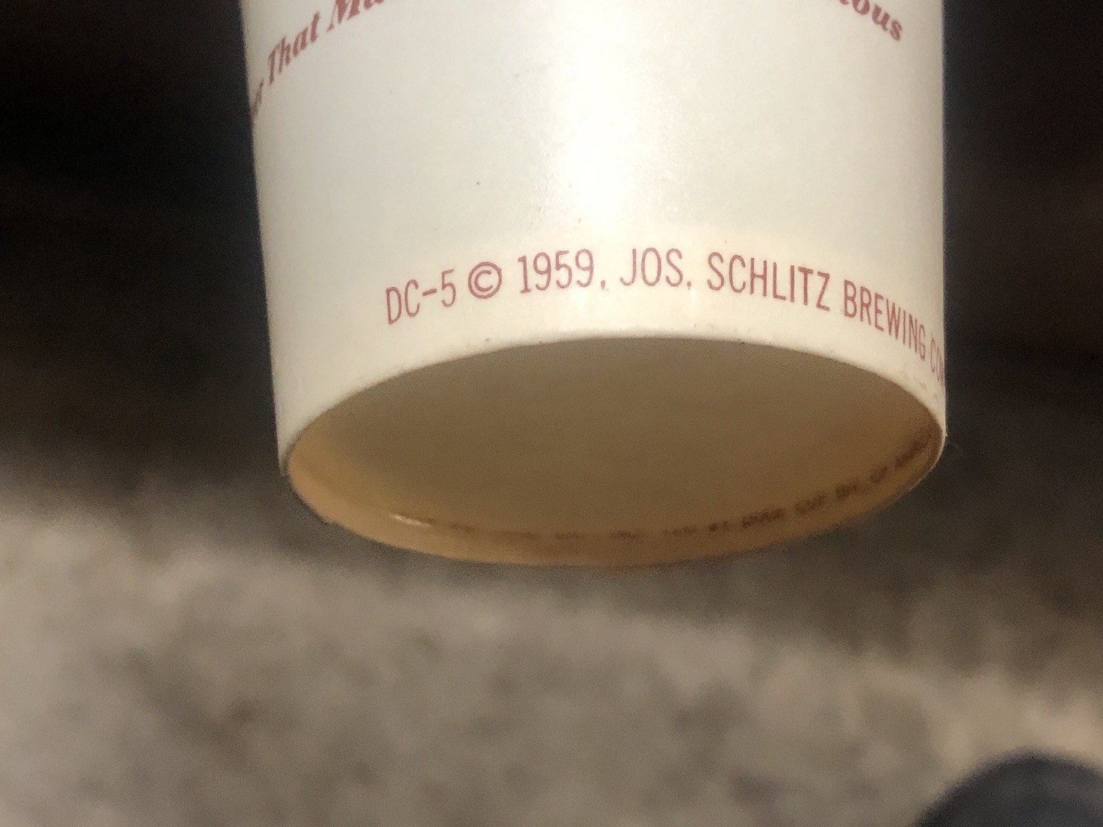 vintage SCHLITZ beer wax paper cup LOT OF 7pcs SOLO,DIXIE,LILY 1959-1966 RARE
