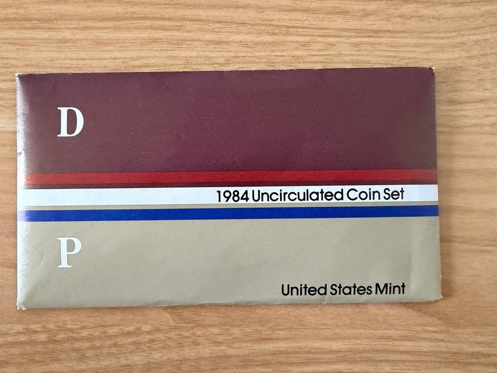 1984 P&D US Mint Set Uncirculated with Envelope & COA