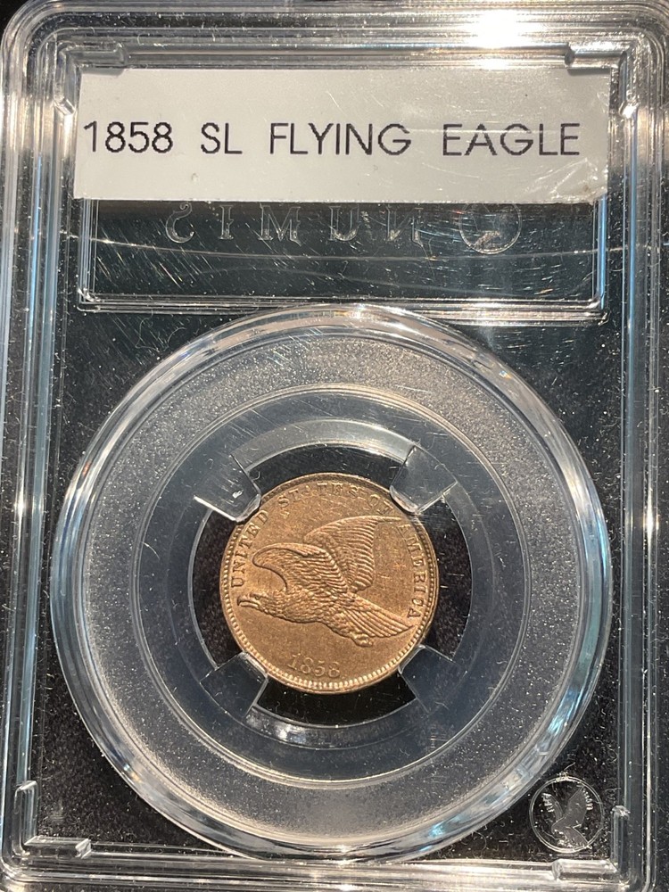 1858 FLYING EAGLE CENT SMALL LETTERS ( ABOUT UNCIRCULATED )