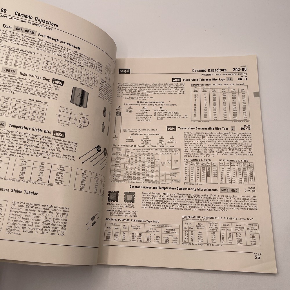 1963 Cornell-Dubilier Electronics Catalogs Component Selector