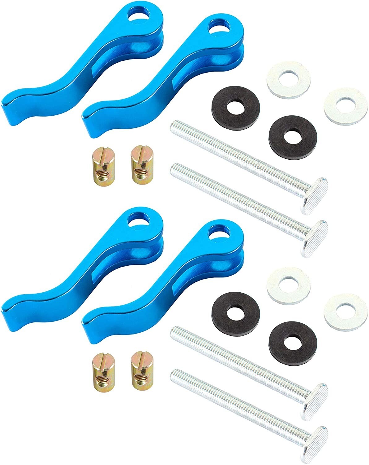 POWERTEC Aluminum Cam Clamp 5/16 inch -18 Threaded Insert - 4 PK (71502)