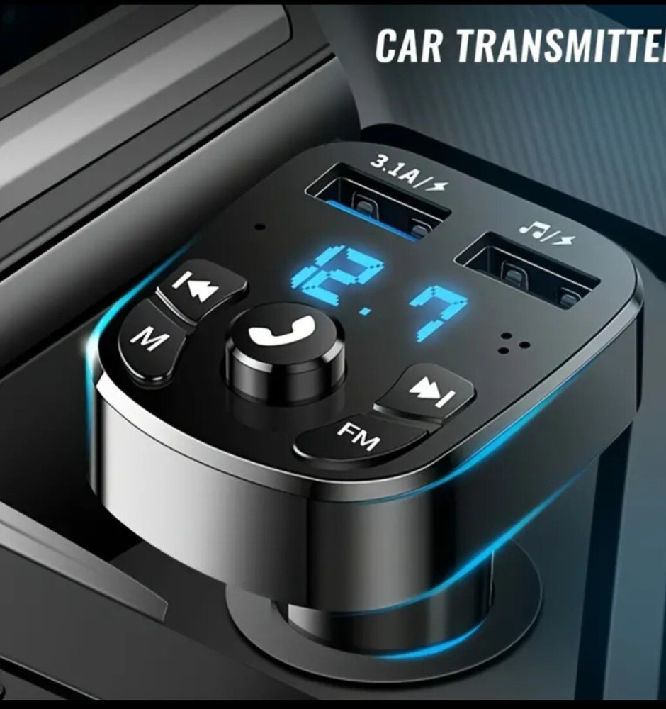 Wireless Bluetooth MP3 Player With FM Transmitter & USB Port Charger (1 pk)