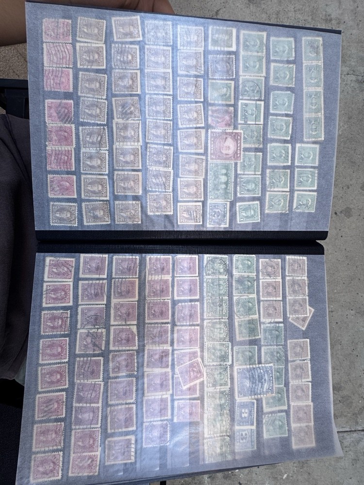 32 Page Great Condition Stockbook Glassine Interleaf Chock Full Of Stamps