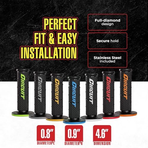 - Circuit V Motorcycle Grip - Internal Lock, Polymer and Full Diamond Texture