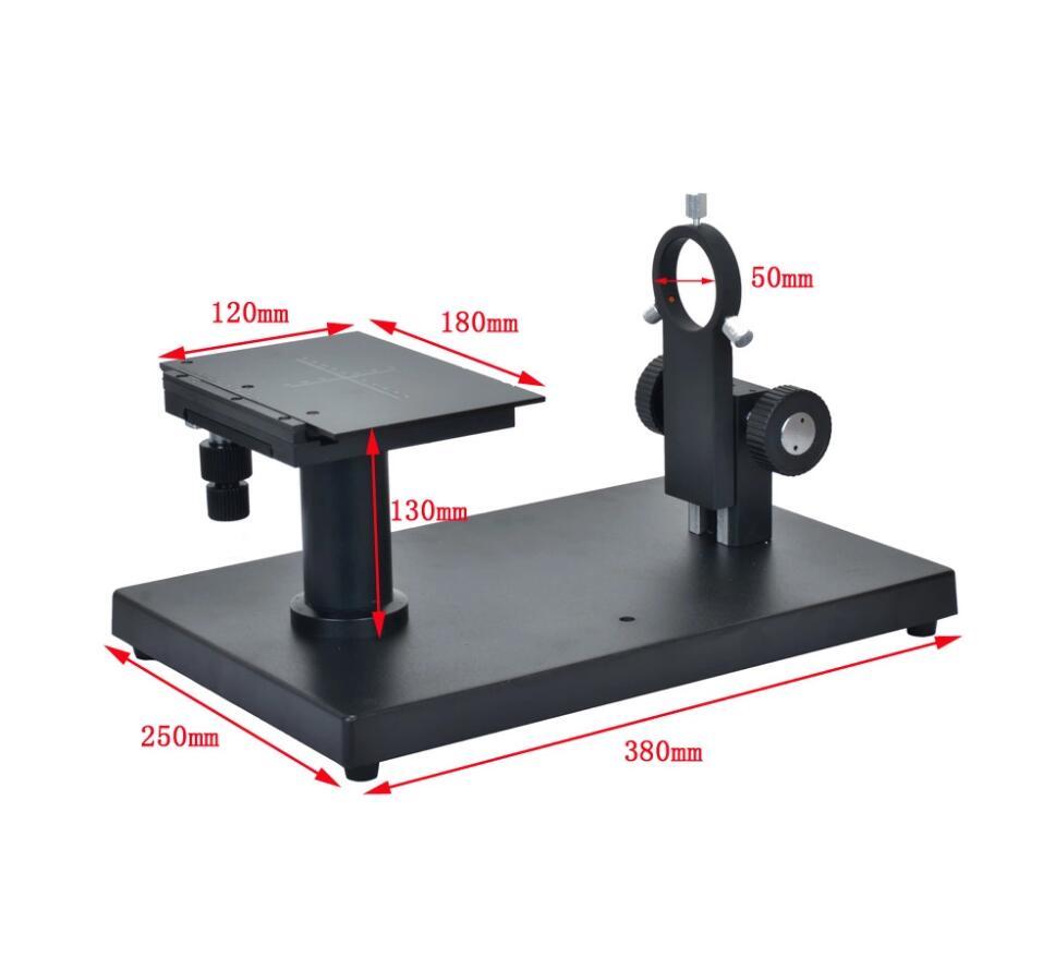 Horizontal Industrial Microscope Bracket Large Base Stand Adjustable X-Y Stage