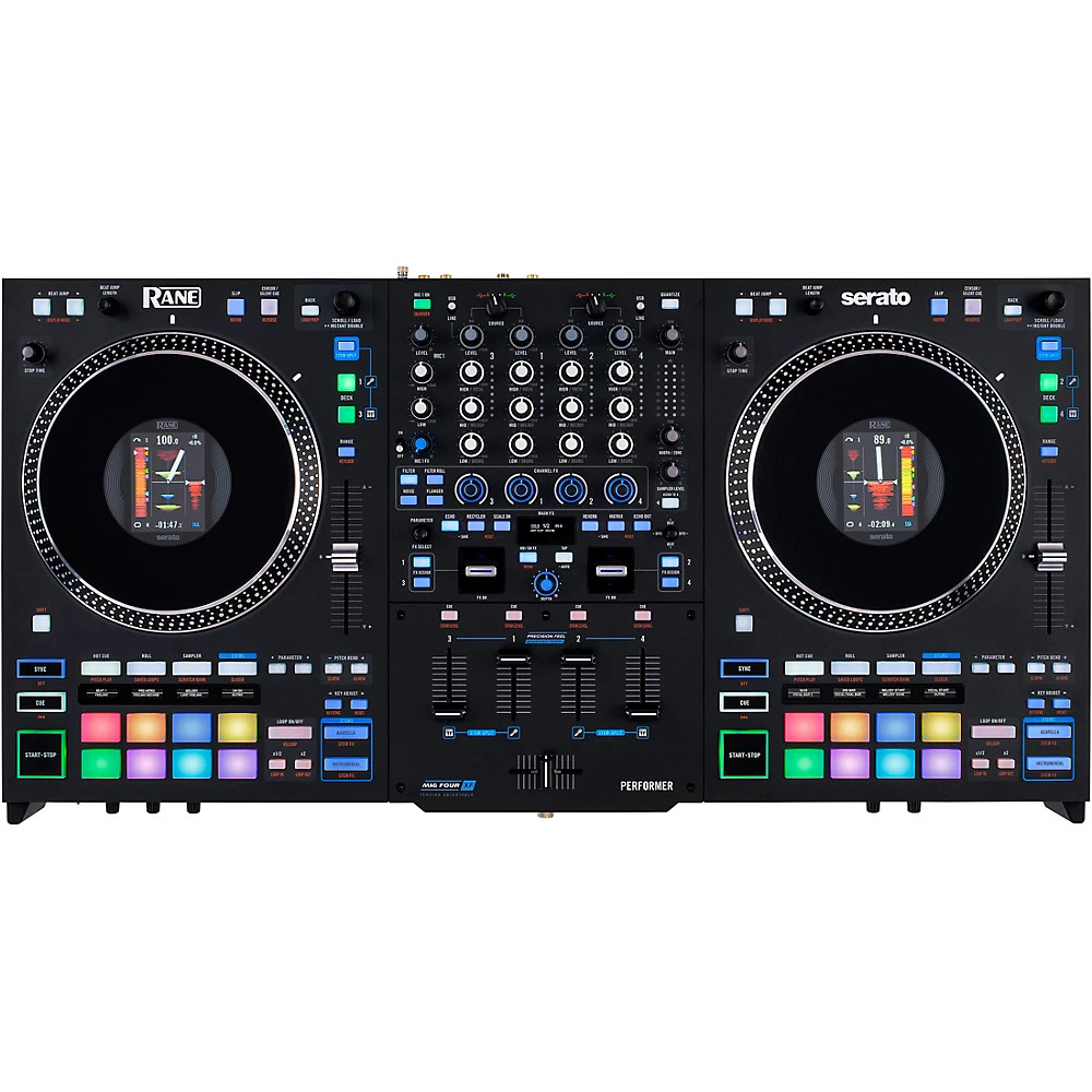RANE PERFORMER Advanced 4-Channel Motorized DJ Controller Black Refurbished