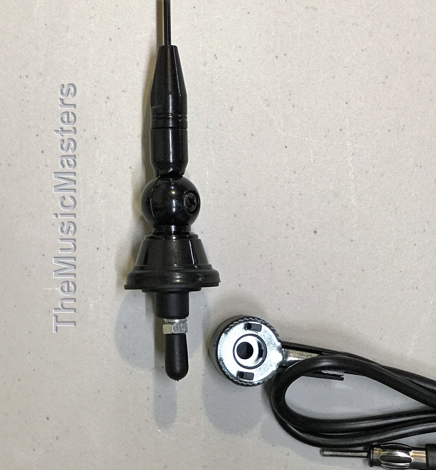 Black 17" inch Spring Whip Ball Base Universal Antenna Car Audio Stereo Radio