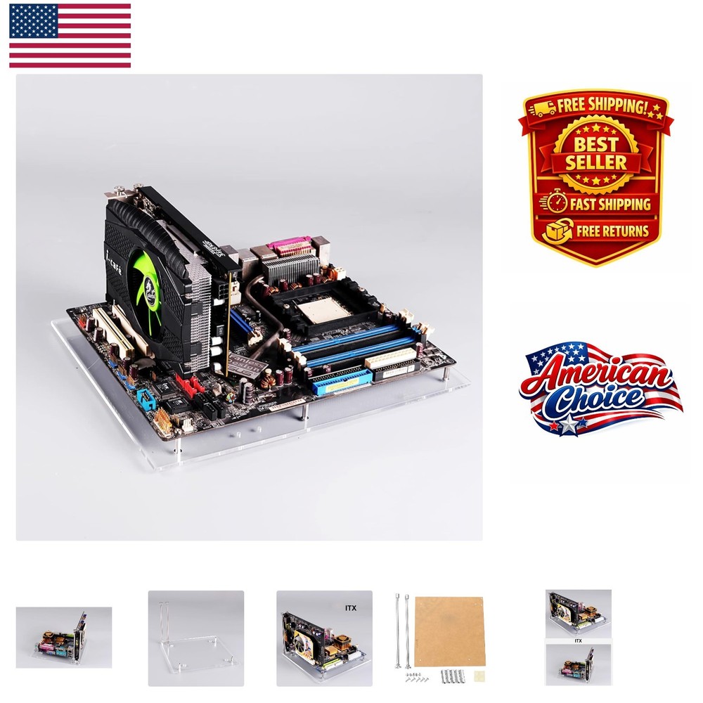 Compact Acrylic Open Frame  Bench for Mini ITX PCs - Lightweight & Durable