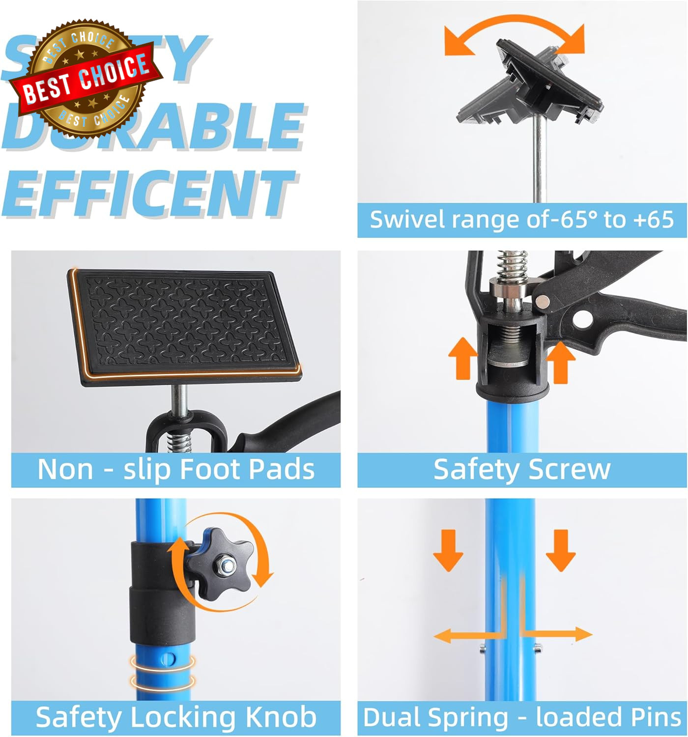 2PK Steel Cabinet Jacks for Installing Cabinets,14.6-23.6Inches, Adjustable 3Rd