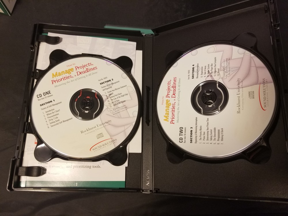 How To Manage Projects, Priorities, & Deadlines 6 CD Set Greg Kirch EUC