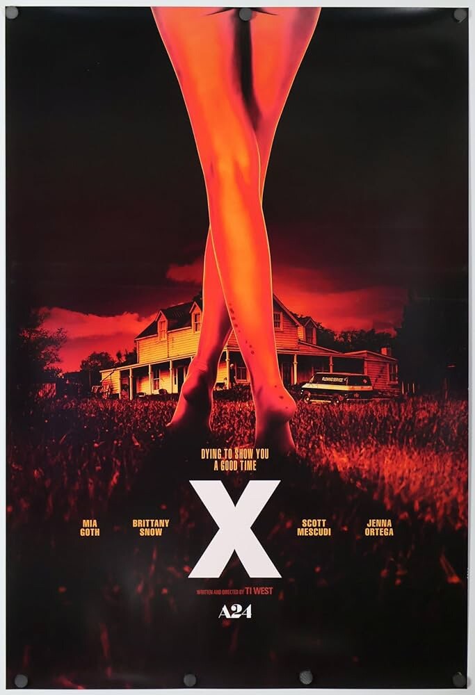 X Original DS Double Sided 27x40 Movie Poster INTL Mia Goth Pearl Maxxine Series