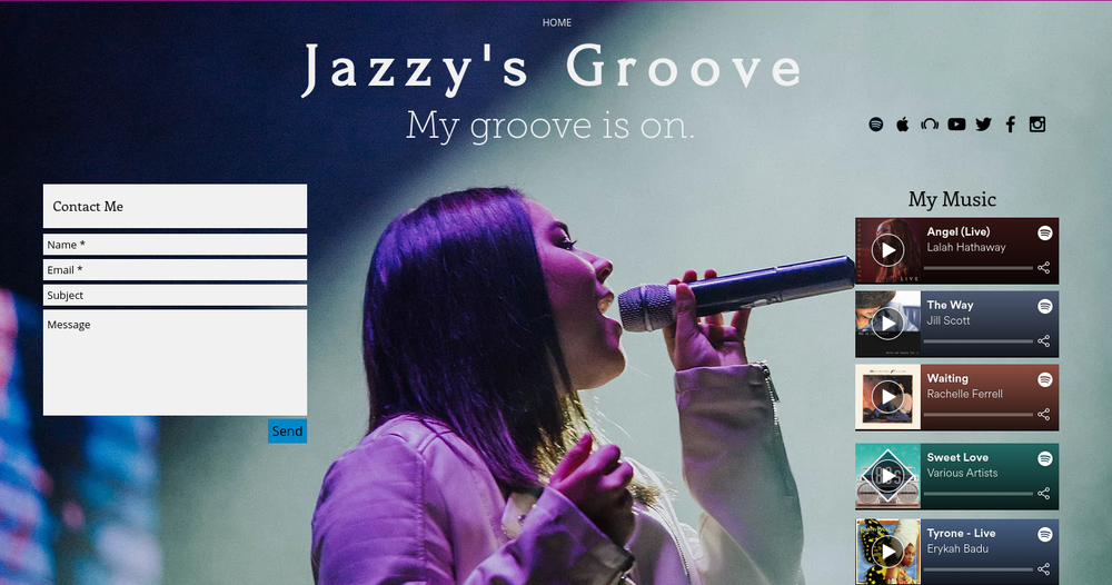 Customized One Page Wix.com Website