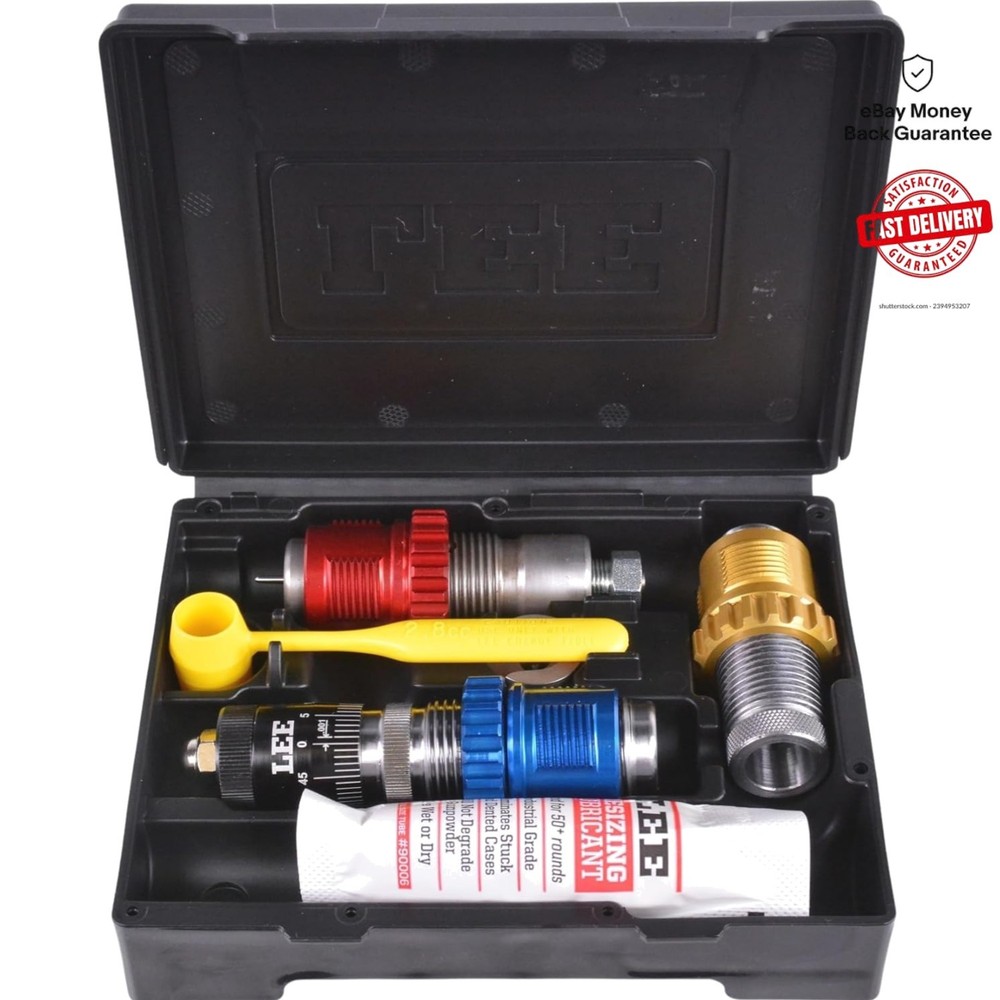 Complete Lee Precision 243 Win Breech Lock 3 Die Set with Universal Shell Holder