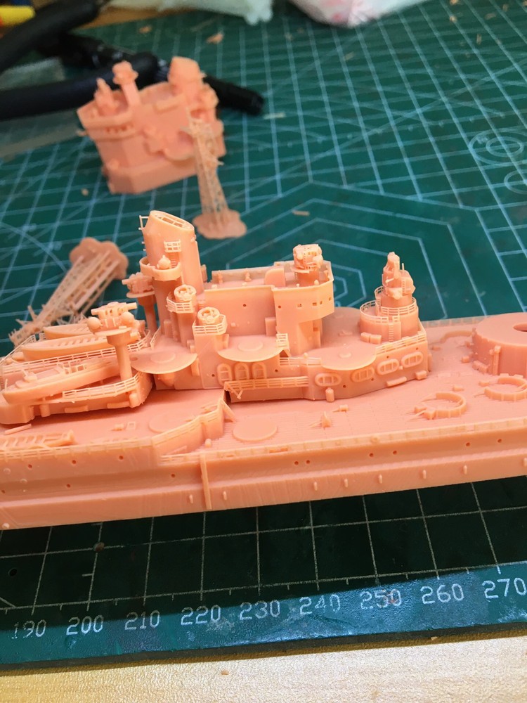 3D Printed 1/700 British Conqueror Battleship Unpainted Model Kit NEW！