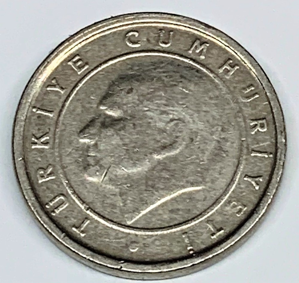 # C3658  TURKEY  COIN,  5  KURUS   2006