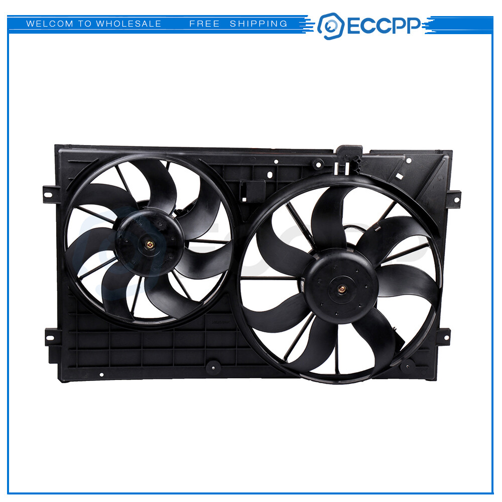Radiator Condenser Cooling Fan Assembly For 2009 2010-2013 Volkswagen Jetta