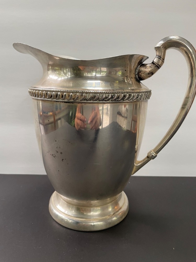 Pilgrim brand, silver plated water pitcher / vase