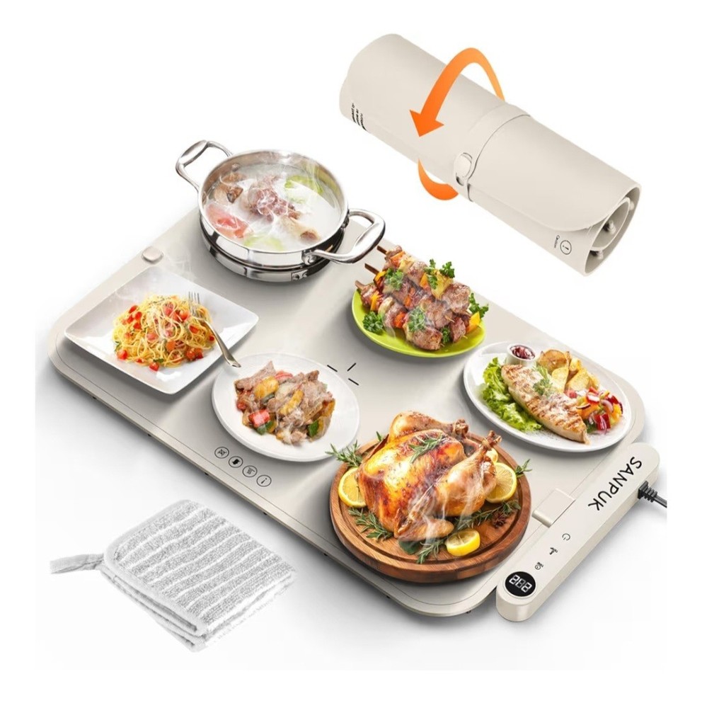 Food Warmer Mat Portable, Versatile W/Temperature Control/Full Surface Warming