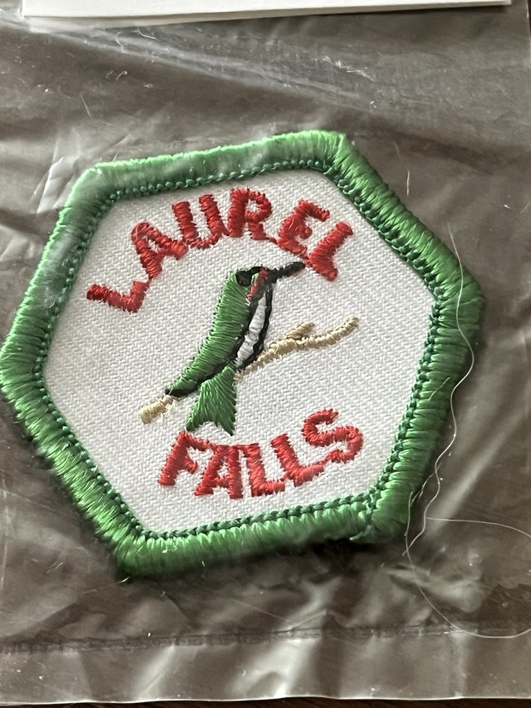 VINTAGE TRAIL TAGS "LAUREL FALLS" PATCH INORIGINAL PACKAGE