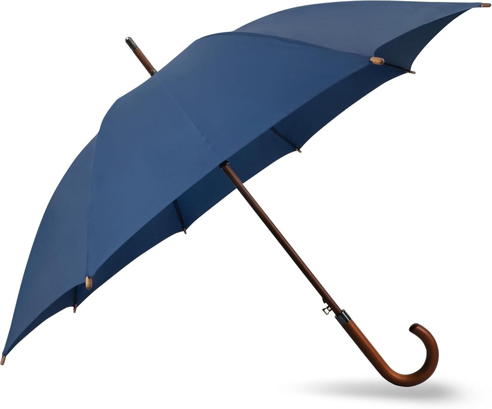 48" Large Umbrella –Windproof Stick Umbrellas Rain Automatic Open Vintage Cane