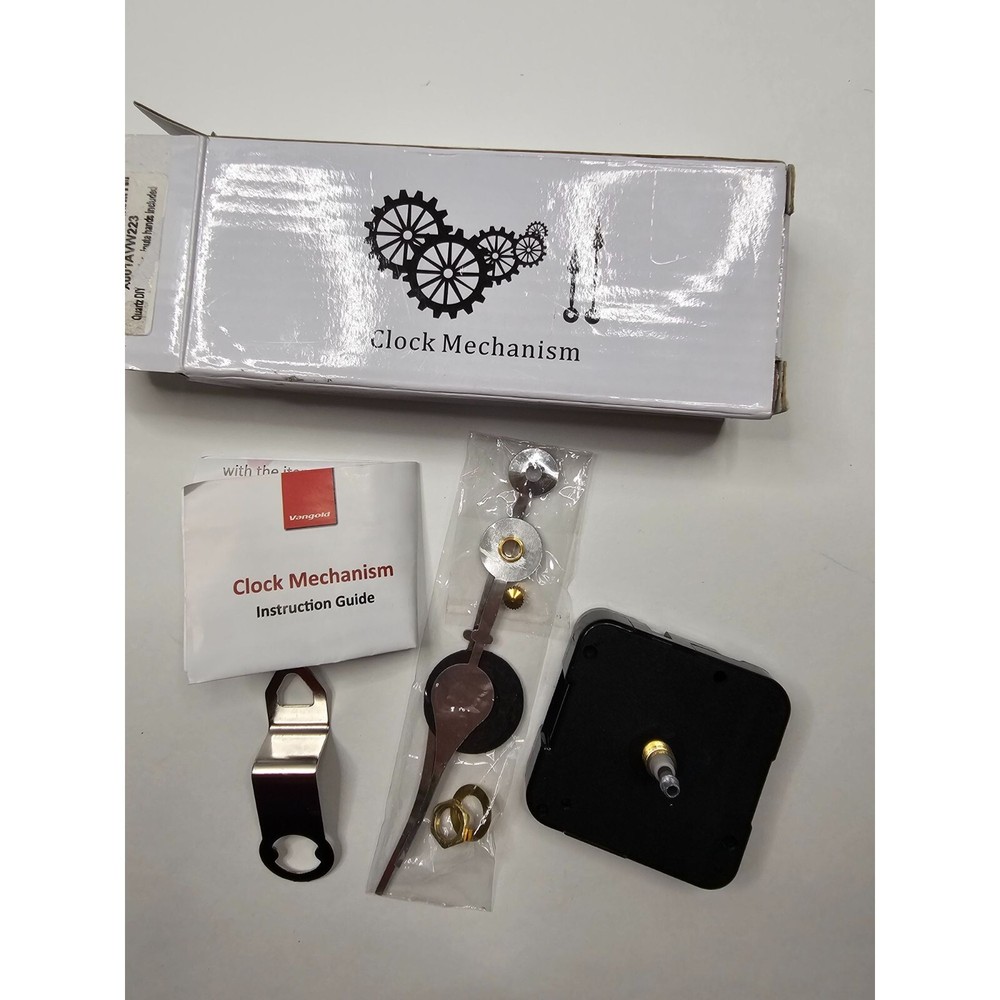 Vangold Clock Mechanism Kit With Hands & Mounting Hardware Complete